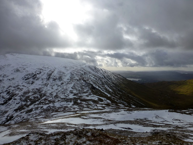 Red Screes in the snow